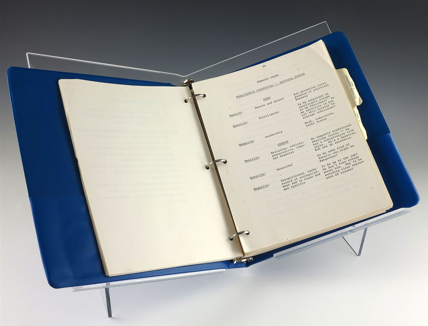 Blauer Ringordner mit Registerblättern